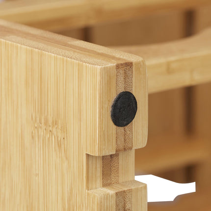Stackable bamboo wine rack