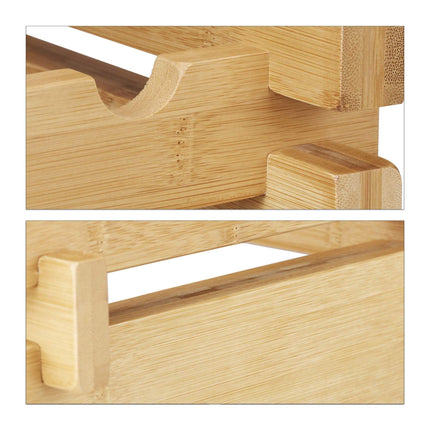Stackable bamboo wine rack