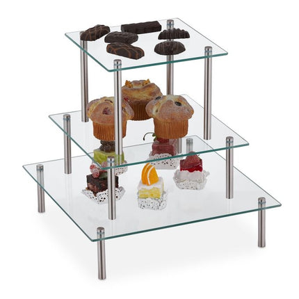 Stackable cake stand in a set of 3