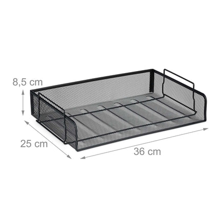 Stackable metal document tray