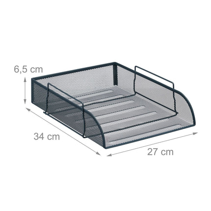 Stackable metal document tray