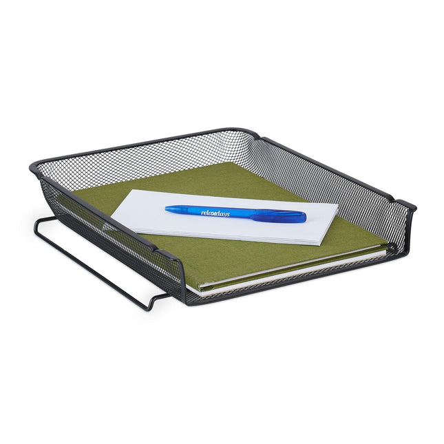 Stackable metal document tray