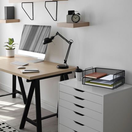 Stackable metal document tray