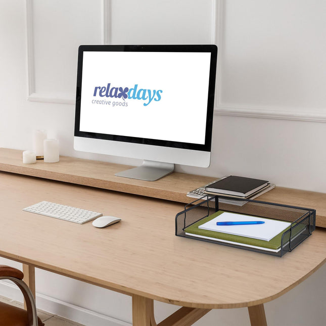Stackable metal document tray