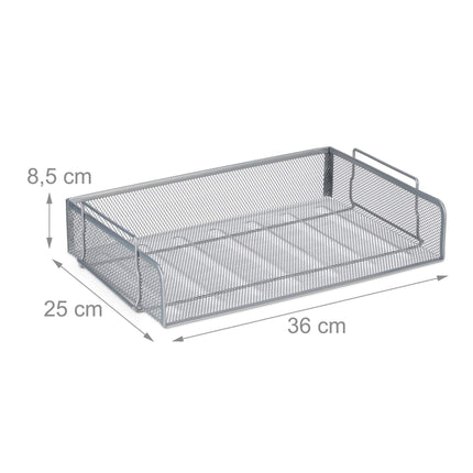 Stackable metal document tray