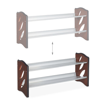 Stackable shoe shelf for 8 pairs of shoes