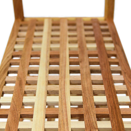 Stackable shoe shelf in walnut wood