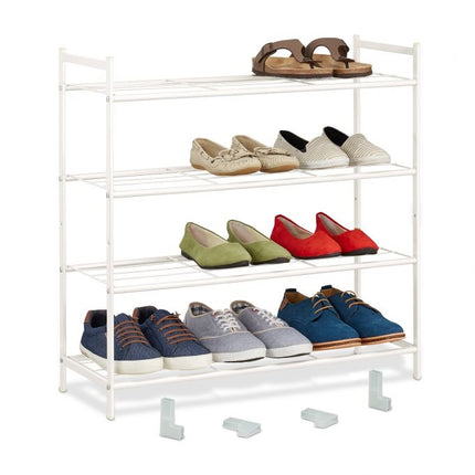 Stackable shoe shelf with 4 shelves