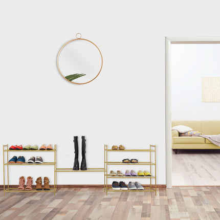Stackable shoe shelf with 4 shelves