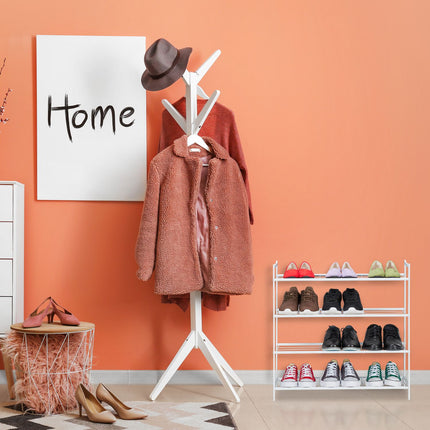Stackable shoe shelf with 4 shelves