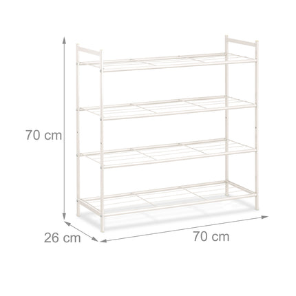 Stackable shoe shelf with 4 shelves