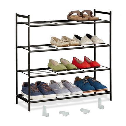 Stackable shoe shelf with 4 shelves