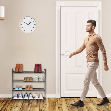 Stackable shoe shelf with 4 shelves