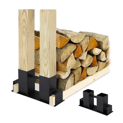 Stackable supports in wood Set of 2