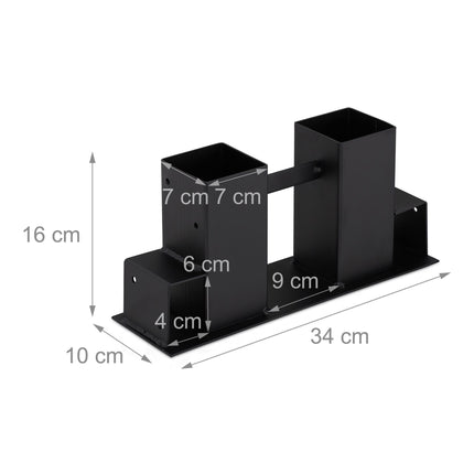 Stacking aid in black wood in a set of 4