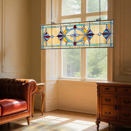 Stained Glass Window Panel 813 x 250 mm, Tiffany Style