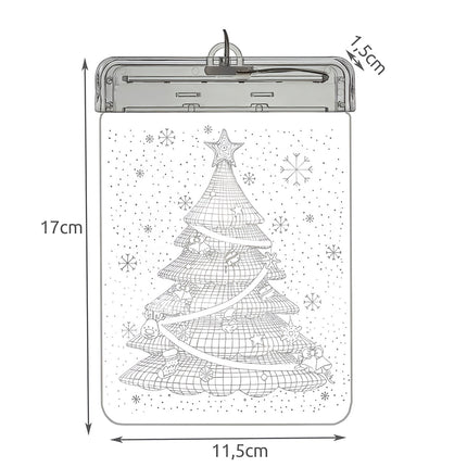 Stained glass LED 3D- Christmas tree