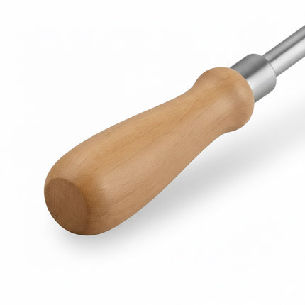 Stainless Steel Ash Scraper, Wooden Handle, Heat-Resistant