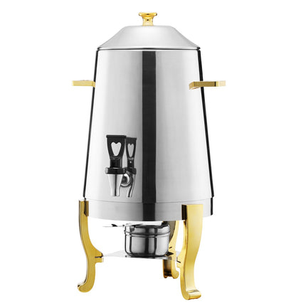 Stainless Steel Beverage Dispenser 13L, Spigot, Burner