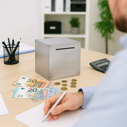 Stainless Steel Breakable Money Box, Secure Savings