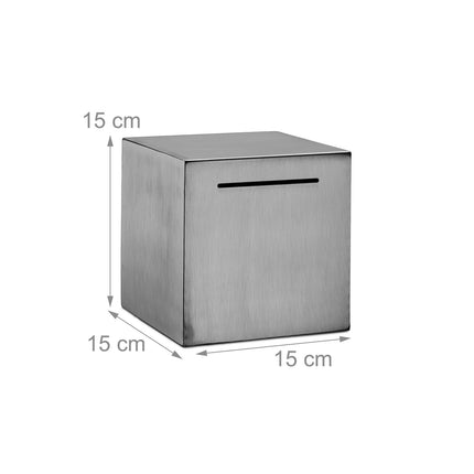 Stainless Steel Breakable Money Box, Secure Savings