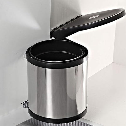Stainless Steel Built-In Swing-Lid Kitchen Bin
