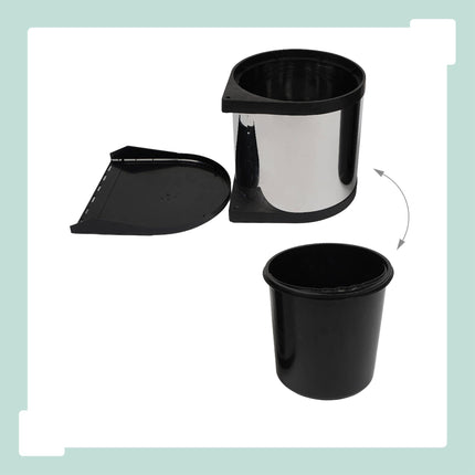 Stainless Steel Built-In Swing-Lid Kitchen Bin