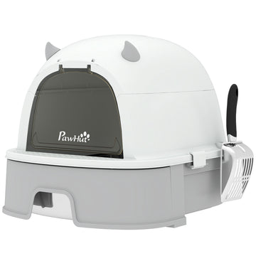Stainless Steel Cat Litter Box with Removable Lid & Filters
