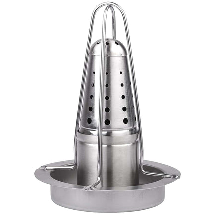 Stainless Steel Chicken Stand – Liquid Reservoir, Drip Tray