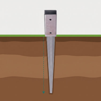 Stainless Steel Drive-In Post Anchors, 4 Pack, 750mm