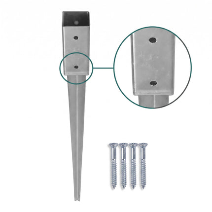 Stainless Steel Drive-In Post Anchors, 4 Pack, 750mm