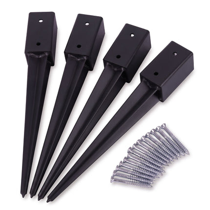 Stainless Steel Drive-In Post Anchors, Set of 4, 750mm