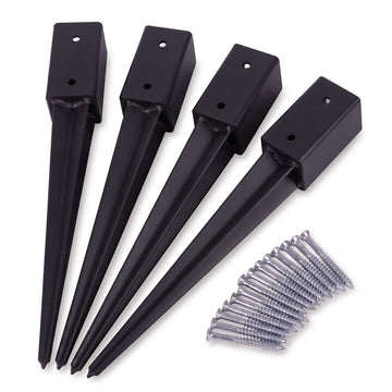 Stainless Steel Drive-In Post Anchors, Set of 4, 750mm