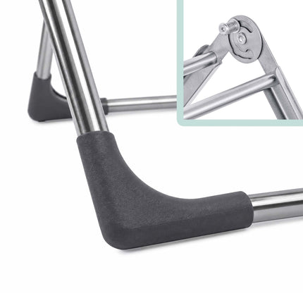 Stainless Steel Folding Drying Rack, 8 Bars, Silver