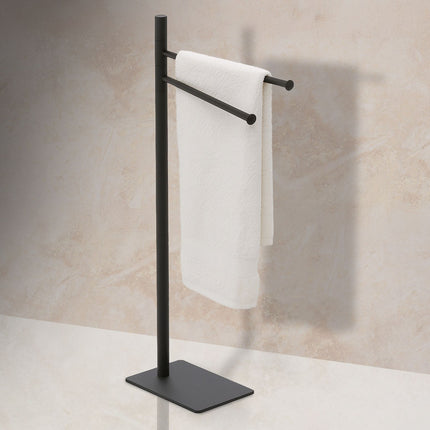 Stainless Steel Freestanding Towel Rack, 2 Arms