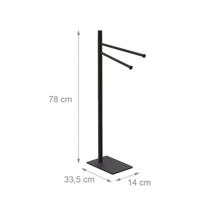 Stainless Steel Freestanding Towel Rack, 2 Arms