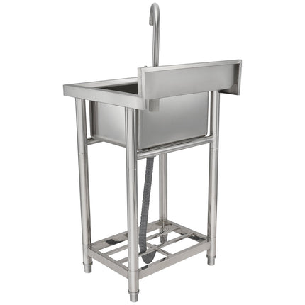 Stainless Steel Freestanding Utility Sink with Faucet, NSF Certified