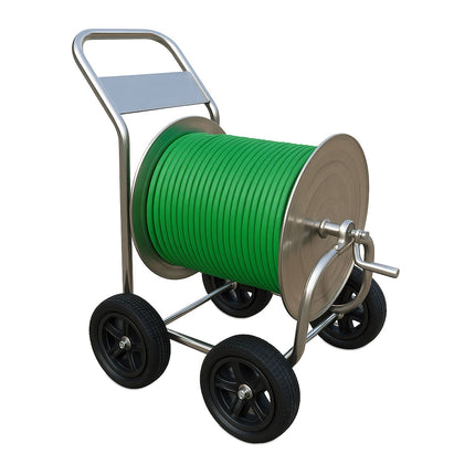Stainless Steel Garden Hose Cart, 200m Capacity