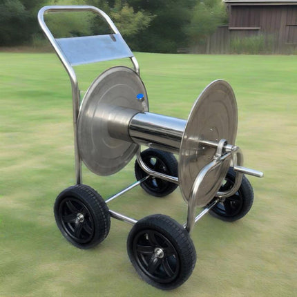 Stainless Steel Garden Hose Cart, 200m Capacity