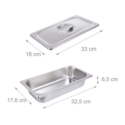 Stainless Steel Gastronorm 3-Piece Container Set