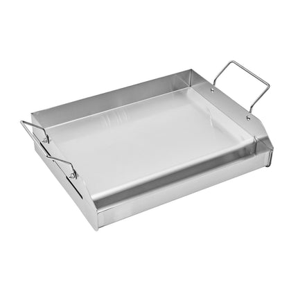 Stainless Steel Griddle Plate 17x13, Removable Handles
