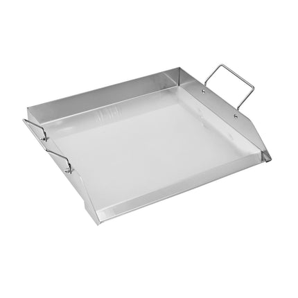 Stainless Steel Griddle Plate 18x16 in, With Handle