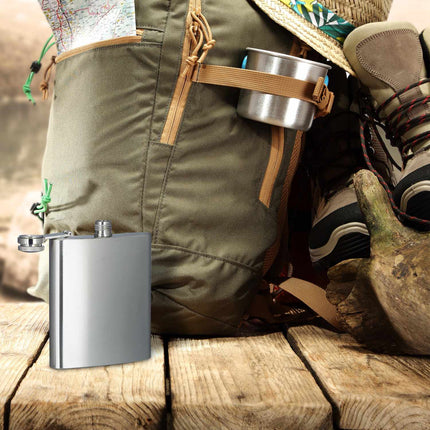 Stainless Steel Hip Flasks, 200ml, Set of 10