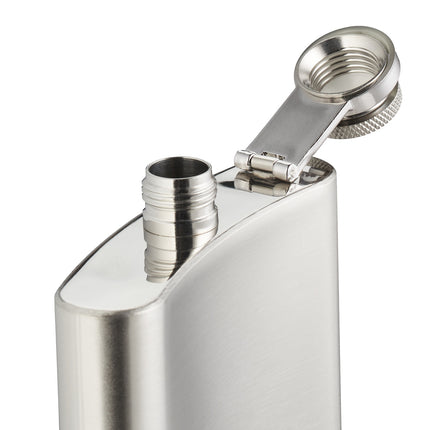 Stainless Steel Hip Flasks, Set of 2, 200ml