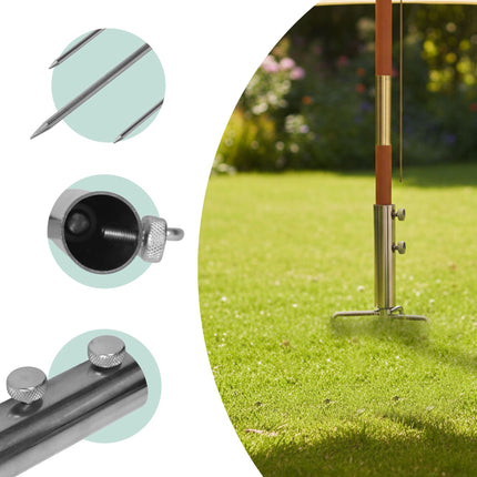 Stainless Steel Parasol Spike Holder, 22–25 mm