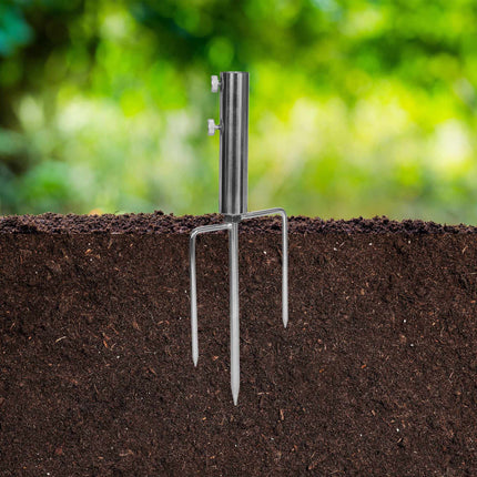 Stainless Steel Parasol Spike Holder, 22–25 mm