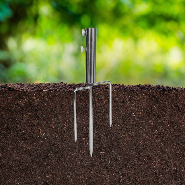 Stainless Steel Parasol Spike Holder, 22–25 mm