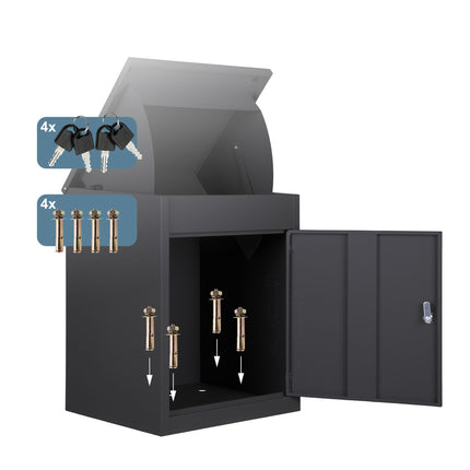 Stainless Steel Parcel Box, Wall/Floor Mountable