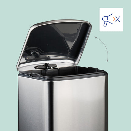 Stainless Steel Pedal Bin, 30L with Garbage Bags