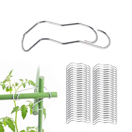 Stainless Steel Plant Clips, 100 Pack For Bamboo Canes